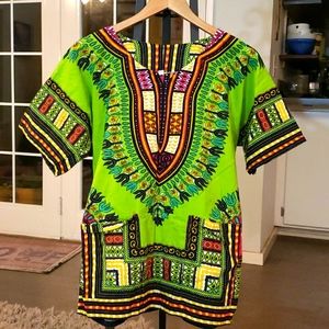 COTTON VIBRANT MULTI-COLORED TOP size M